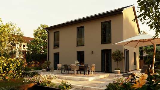 Ein individuell geplantes Traumhaus vom Typ Flair 152 Individual als Beispiel für flexible Hausplanung mit Town and Country Haus